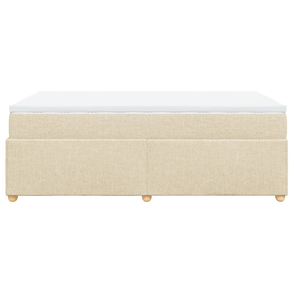 Κρεβάτι Boxspring με Στρώμα Κρεμ 120x200 εκ. Υφασμάτινο