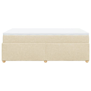 Κρεβάτι Boxspring με Στρώμα Κρεμ 120x200 εκ. Υφασμάτινο