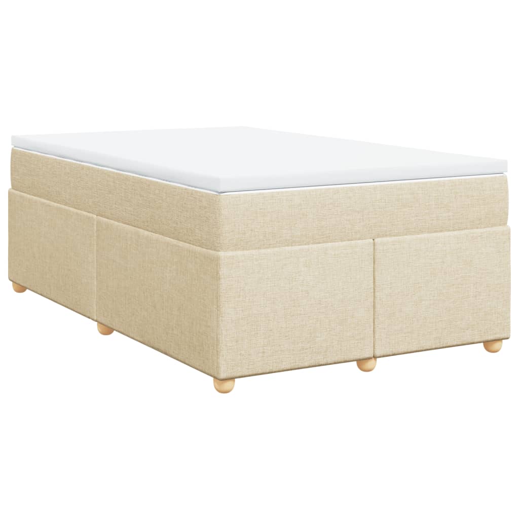 Κρεβάτι Boxspring με Στρώμα Κρεμ 120x200 εκ. Υφασμάτινο