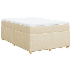 Κρεβάτι Boxspring με Στρώμα Κρεμ 120x200 εκ. Υφασμάτινο