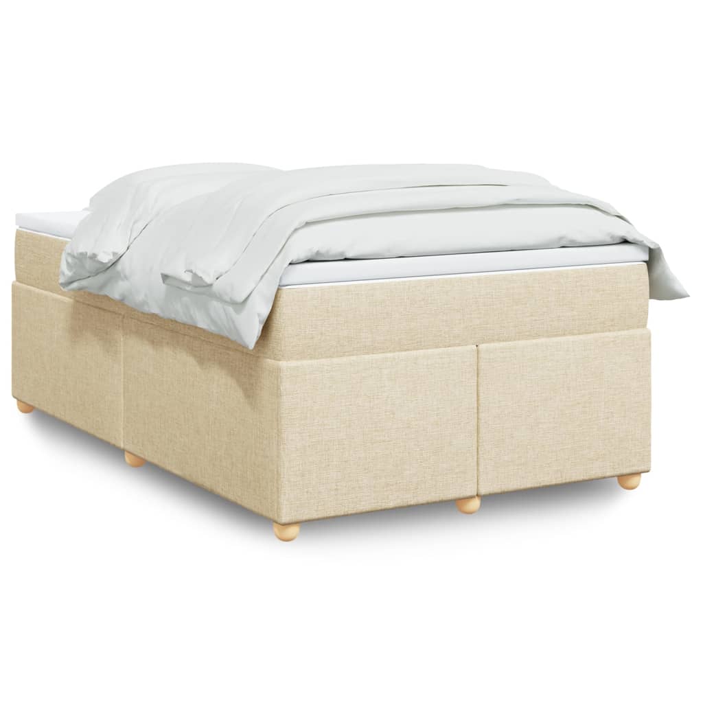 Κρεβάτι Boxspring με Στρώμα Κρεμ 120x200 εκ. Υφασμάτινο