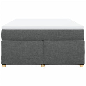 Κρεβάτι Boxspring με Στρώμα Σκούρο Γκρι 140x190 εκ. Υφασμάτινο