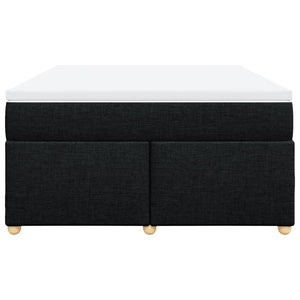Κρεβάτι Boxspring με Στρώμα Μαύρο 140x190 εκ. Υφασμάτινο