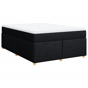 Κρεβάτι Boxspring με Στρώμα Μαύρο 140x190 εκ. Υφασμάτινο