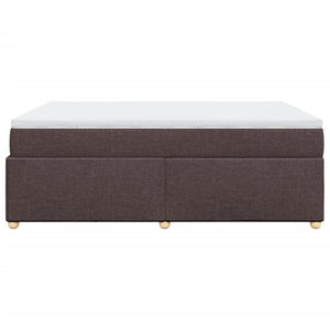 Κρεβάτι Boxspring με Στρώμα Σκούρο Καφέ 140x190 εκ. Υφασμάτινο