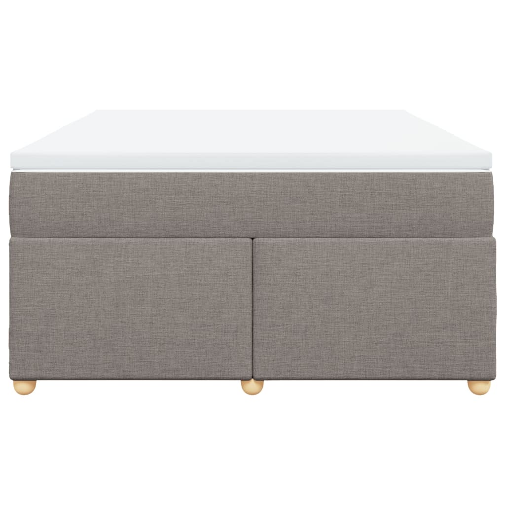Κρεβάτι Boxspring με Στρώμα Taupe 140x190 εκ. Υφασμάτινο