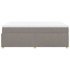 Κρεβάτι Boxspring με Στρώμα Taupe 140x190 εκ. Υφασμάτινο