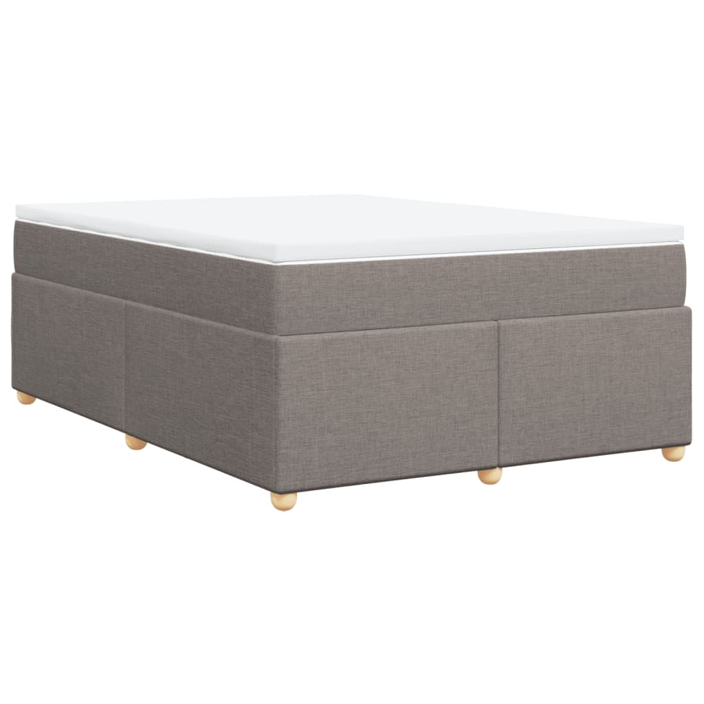 Κρεβάτι Boxspring με Στρώμα Taupe 140x190 εκ. Υφασμάτινο