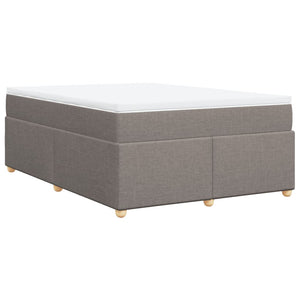 Κρεβάτι Boxspring με Στρώμα Taupe 140x190 εκ. Υφασμάτινο