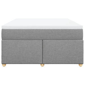 Κρεβάτι Boxspring με Στρώμα Ανοιχτό Γκρι 140x200 εκ. Υφασμάτινο