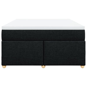 Κρεβάτι Boxspring με Στρώμα Μαύρο 140x200 εκ. Υφασμάτινο