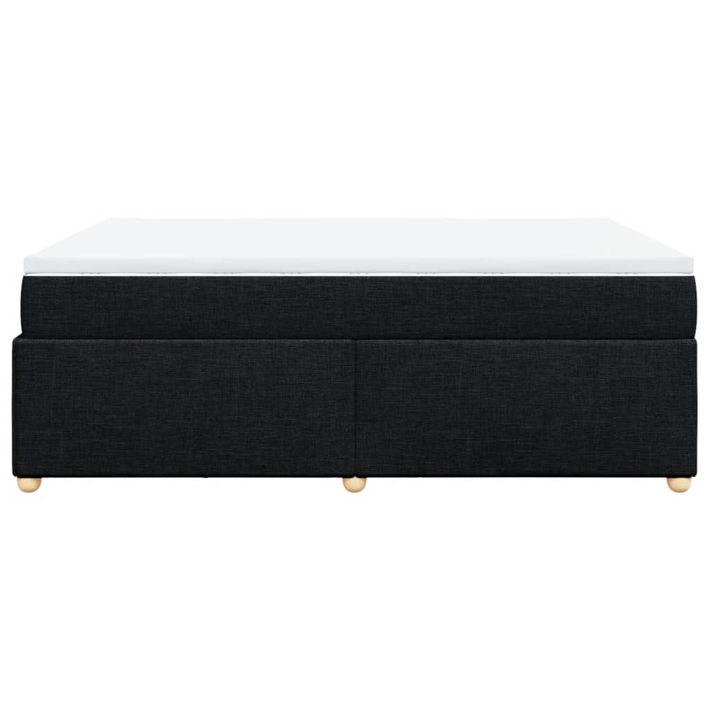 Κρεβάτι Boxspring με Στρώμα Μαύρο 140x200 εκ. Υφασμάτινο