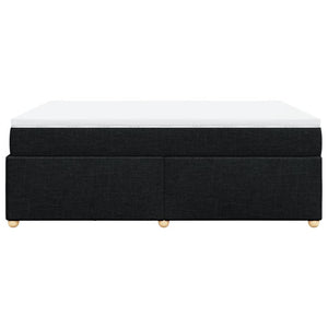 Κρεβάτι Boxspring με Στρώμα Μαύρο 140x200 εκ. Υφασμάτινο