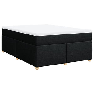 Κρεβάτι Boxspring με Στρώμα Μαύρο 140x200 εκ. Υφασμάτινο