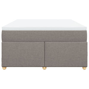 Κρεβάτι Boxspring με Στρώμα Taupe 140x200 εκ. Υφασμάτινο