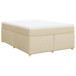 Κρεβάτι Boxspring με Στρώμα Κρεμ 140x200 εκ. Υφασμάτινο