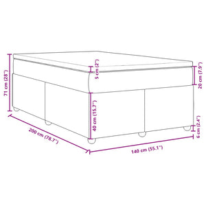 Κρεβάτι Boxspring με Στρώμα Μπλε 140x200 εκ. Υφασμάτινο