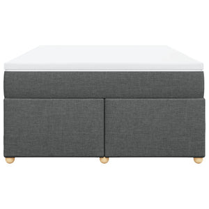 Κρεβάτι Boxspring με Στρώμα Σκούρο Γκρι 160x200 εκ Υφασμάτινο - Pakobazaar