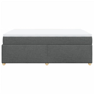Κρεβάτι Boxspring με Στρώμα Σκούρο Γκρι 160x200 εκ Υφασμάτινο - Pakobazaar