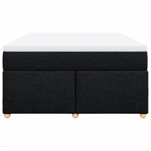 Κρεβάτι Boxspring με Στρώμα Μαύρο 160x200 εκ. Υφασμάτινο - Pakobazaar