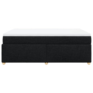 Κρεβάτι Boxspring με Στρώμα Μαύρο 160x200 εκ. Υφασμάτινο - Pakobazaar