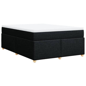 Κρεβάτι Boxspring με Στρώμα Μαύρο 160x200 εκ. Υφασμάτινο - Pakobazaar