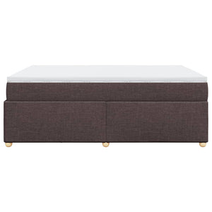 Κρεβάτι Boxspring με Στρώμα Σκούρο Καφέ 160x200 εκ Υφασμάτινο - Pakobazaar