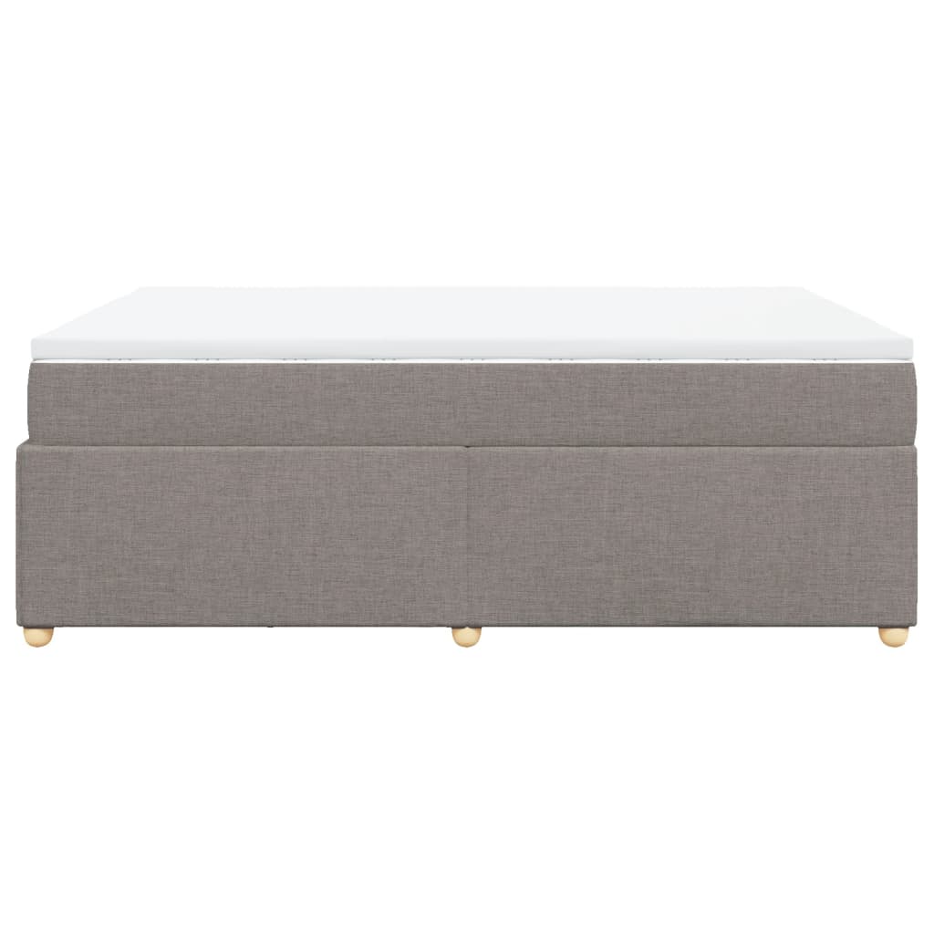 Κρεβάτι Boxspring με Στρώμα Taupe 160x200 εκ. Υφασμάτινο - Pakobazaar