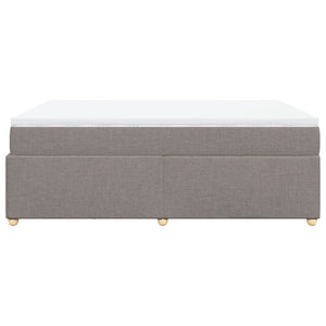 Κρεβάτι Boxspring με Στρώμα Taupe 160x200 εκ. Υφασμάτινο - Pakobazaar