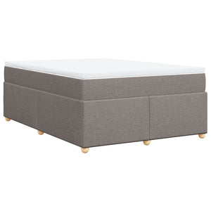 Κρεβάτι Boxspring με Στρώμα Taupe 160x200 εκ. Υφασμάτινο - Pakobazaar