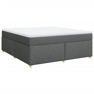 Κρεβάτι Boxspring με Στρώμα Σκούρο Γκρι 180x200 εκ Υφασμάτιν