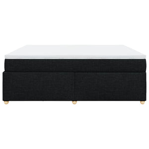 Κρεβάτι Boxspring με Στρώμα Μαύρο 180x200 εκ. Υφασμάτινο - Pakobazaar