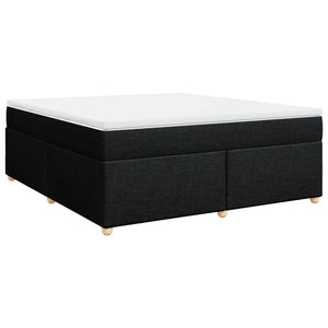 Κρεβάτι Boxspring με Στρώμα Μαύρο 180x200 εκ. Υφασμάτινο - Pakobazaar