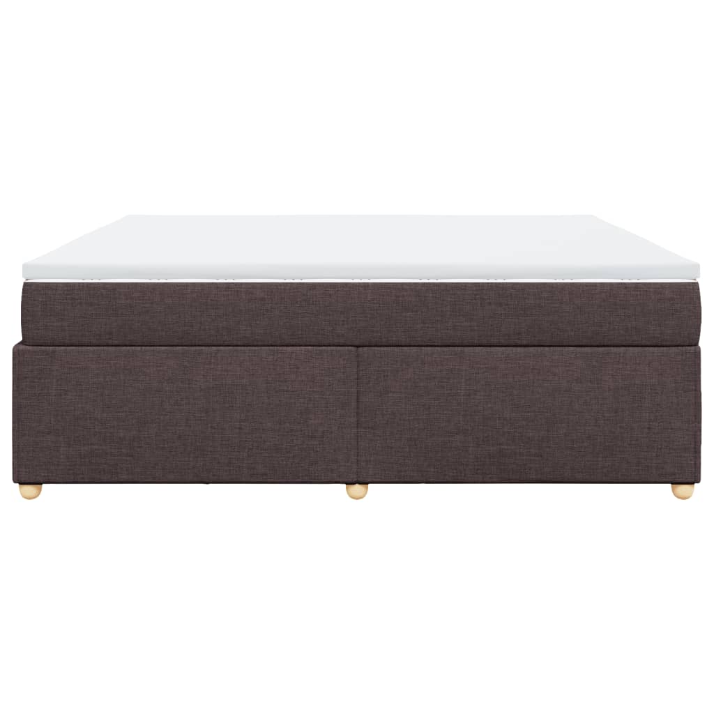 Κρεβάτι Boxspring με Στρώμα Σκούρο Καφέ 180x200 εκ Υφασμάτινο - Pakobazaar
