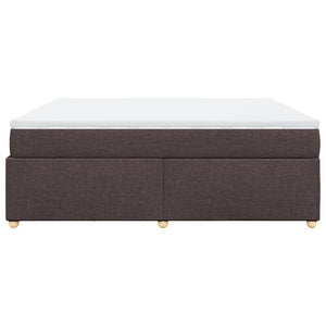Κρεβάτι Boxspring με Στρώμα Σκούρο Καφέ 180x200 εκ Υφασμάτινο - Pakobazaar