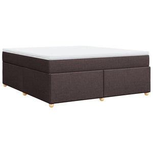 Κρεβάτι Boxspring με Στρώμα Σκούρο Καφέ 180x200 εκ Υφασμάτινο - Pakobazaar