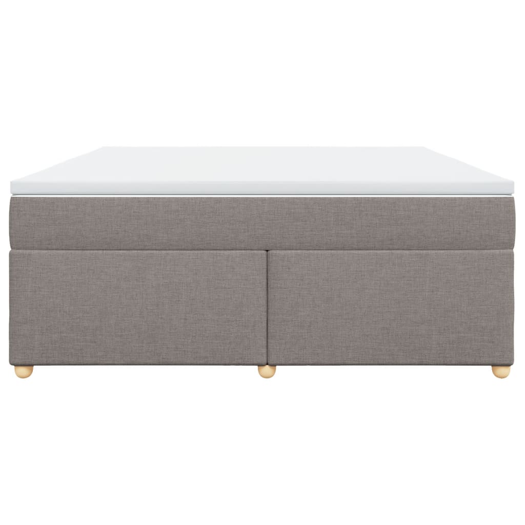 Κρεβάτι Boxspring με Στρώμα Taupe 180x200 εκ. Υφασμάτινο