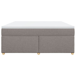 Κρεβάτι Boxspring με Στρώμα Taupe 180x200 εκ. Υφασμάτινο