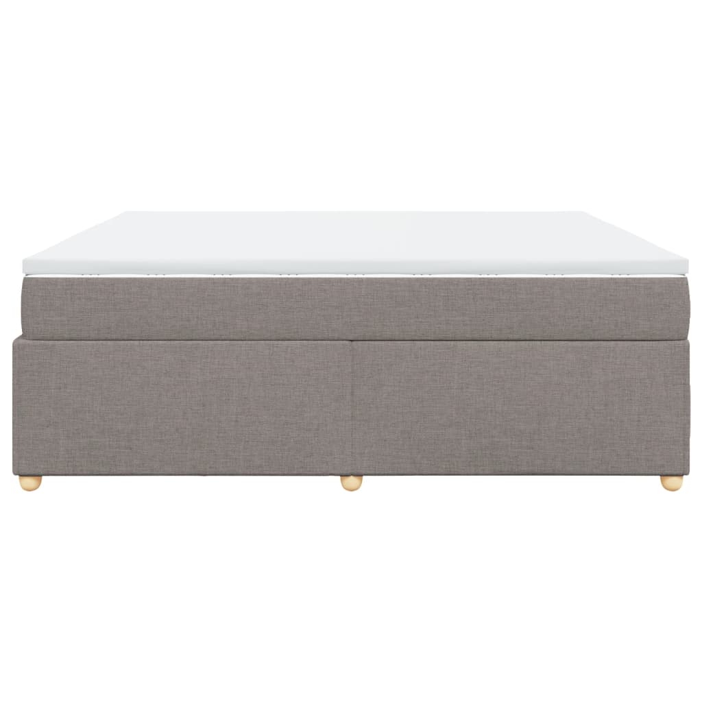 Κρεβάτι Boxspring με Στρώμα Taupe 180x200 εκ. Υφασμάτινο
