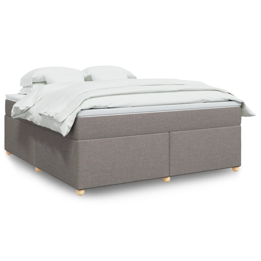 Κρεβάτι Boxspring με Στρώμα Taupe 180x200 εκ. Υφασμάτινο