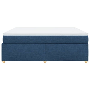 Κρεβάτι Boxspring με Στρώμα Μπλε 180x200 εκ. Υφασμάτινο