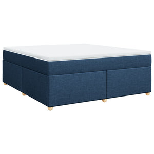 Κρεβάτι Boxspring με Στρώμα Μπλε 180x200 εκ. Υφασμάτινο