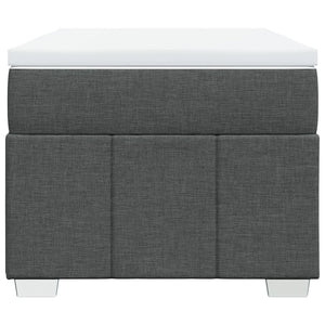 Κρεβάτι Boxspring με Στρώμα Σκούρο Γκρι 80x200 εκ. Υφασμάτινο - Pakobazaar