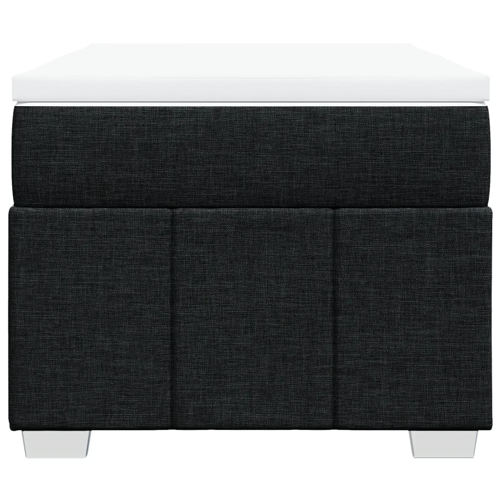 Κρεβάτι Boxspring με Στρώμα Μαύρο 80 x 200 εκ. Υφασμάτινο - Pakobazaar