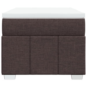 Κρεβάτι Boxspring με Στρώμα Σκούρο Καφέ 80x200 εκ. Υφασμάτινο - Pakobazaar