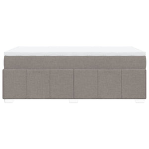 Κρεβάτι Boxspring με Στρώμα Taupe 80x200 εκ. Υφασμάτινο - Pakobazaar