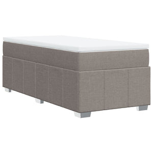Κρεβάτι Boxspring με Στρώμα Taupe 80x200 εκ. Υφασμάτινο - Pakobazaar