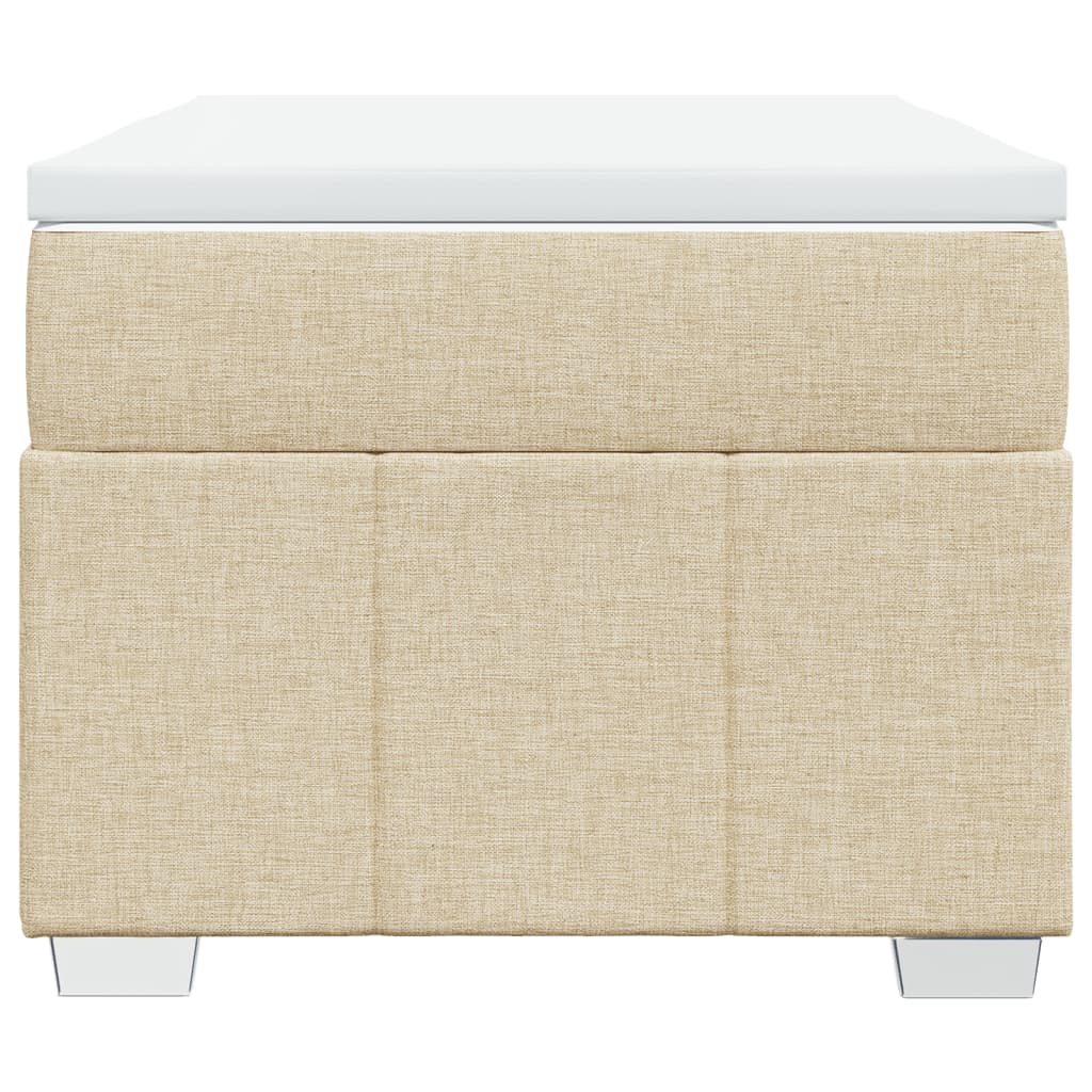 Κρεβάτι Boxspring με Στρώμα Κρεμ 80 x 200 εκ. Υφασμάτινο