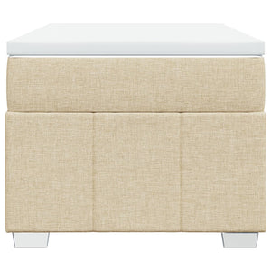 Κρεβάτι Boxspring με Στρώμα Κρεμ 80 x 200 εκ. Υφασμάτινο