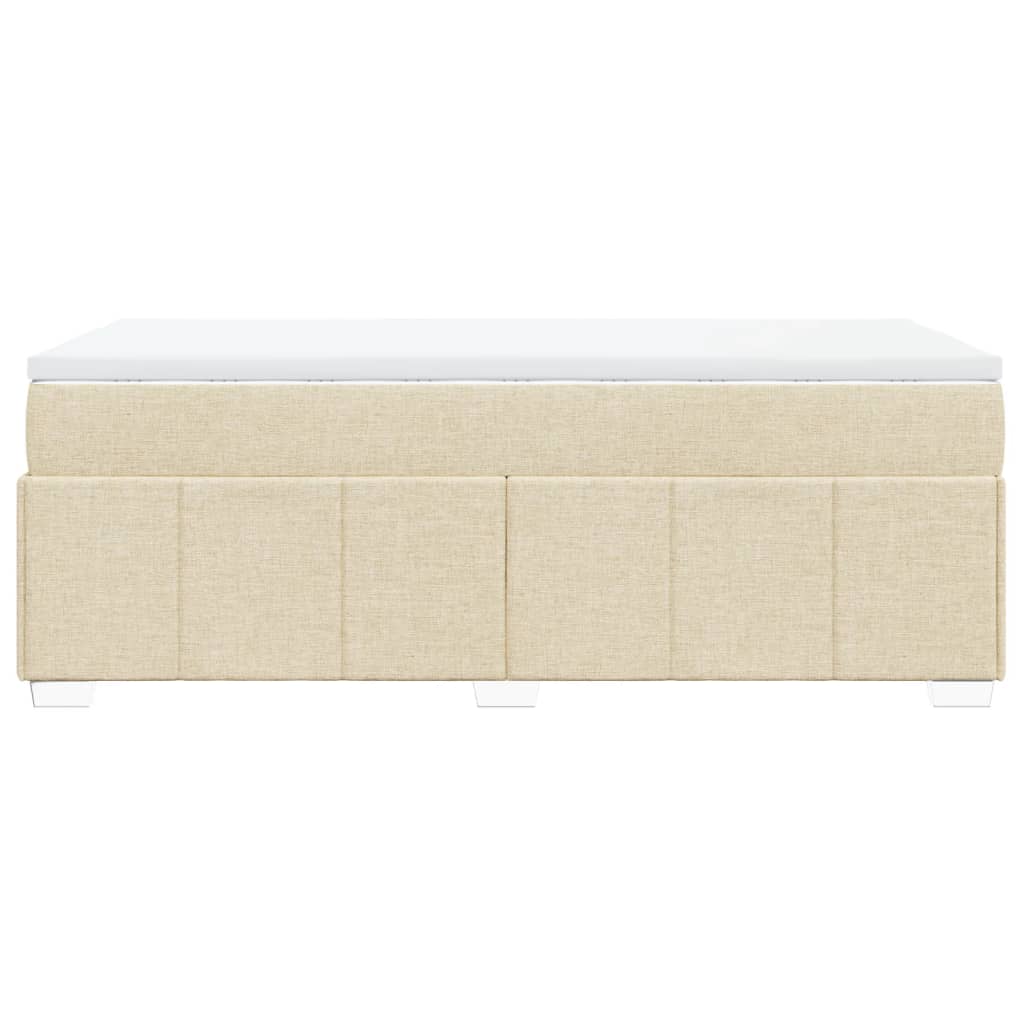 Κρεβάτι Boxspring με Στρώμα Κρεμ 80 x 200 εκ. Υφασμάτινο